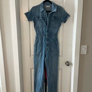 Good American Light Blue Denim Jumpsuit